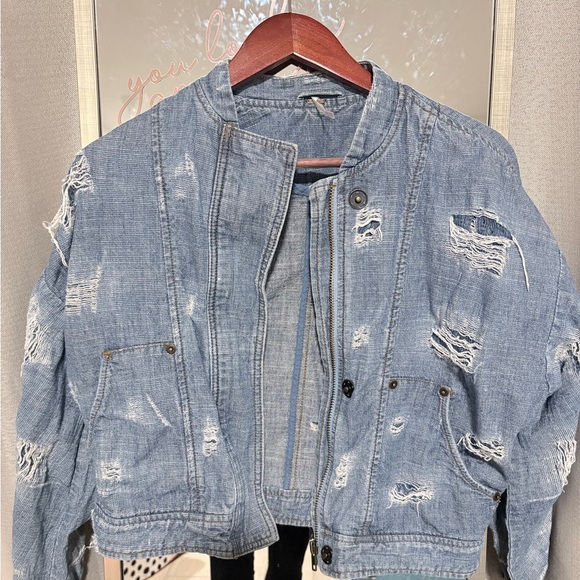 Free People Vintage Wash Jean Jacket - Picture 2 of 4